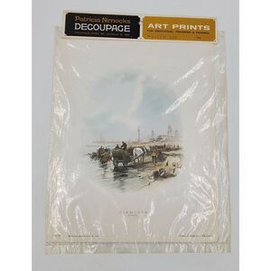 Vintage Patricia Nimocks Decoupage Art Print Yarmouth Norfolk 1972